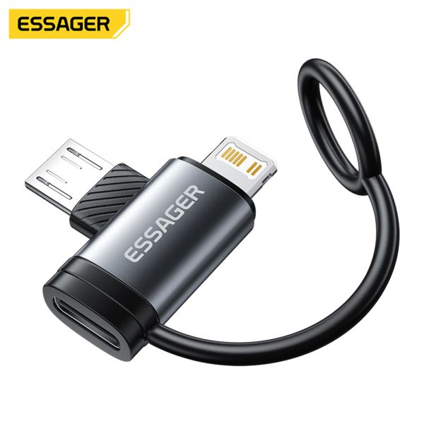 Adaptateur convertisseur Essager ES-OTG33 USB Type C femelle vers Micro Lightning mâle