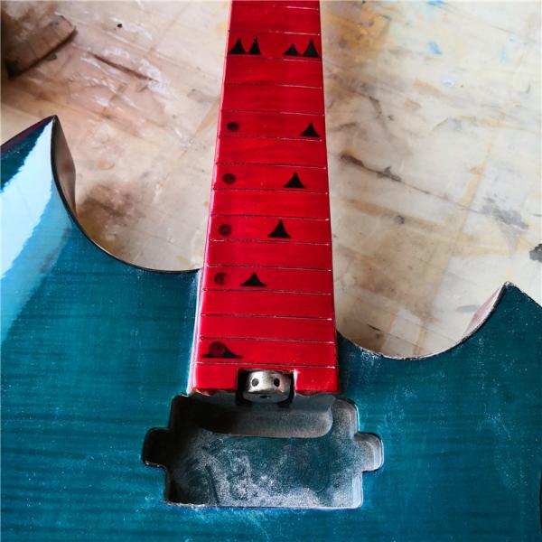 Irregular shaped white electric guitar with custom guitar/gift to friends handmade guitar