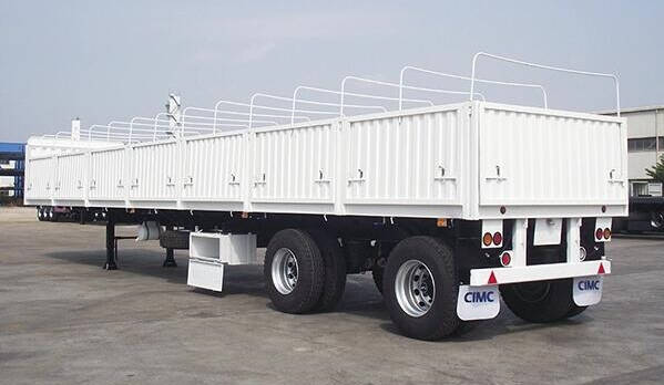 600mm Height 12 Wheel 3 Axle 50T Side Wall Cargo Trailer