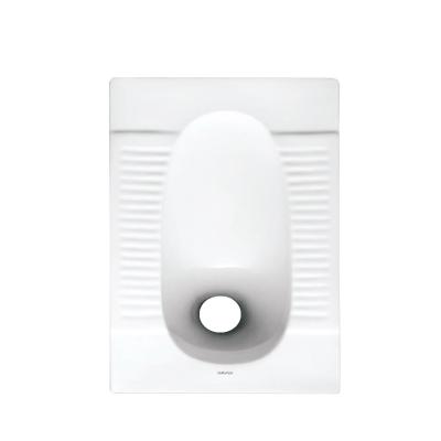 Front Outlet Ceramic Squat Pan Without Trapway Portable Floor Squat Toilet