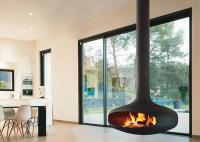 60m2 a suspendu la cheminée montée par plafond en bois de la cheminée 0.6m