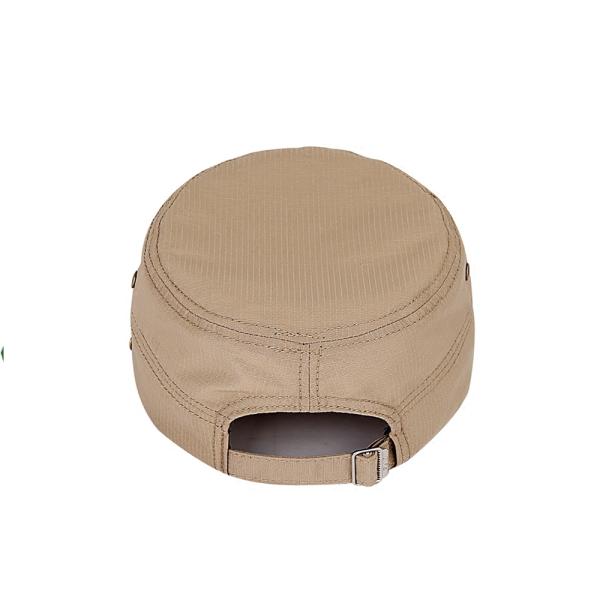 100% Cotton Military Cap , Flat Top Blank Adjustable Military Cap Multi Panel
