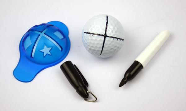 golf oil pen was used for ball liner marker