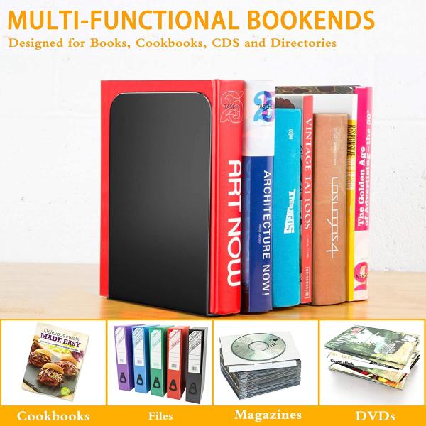 ISO9001 Rohs CE Dépositifs de livres en métal noir pour livres lourds Étagères flottantes Porteur d'étagère de livres