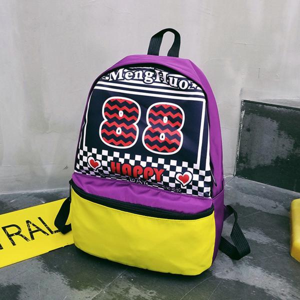 New nylon letter printed backpack fashion trend in summer in Europe and America
