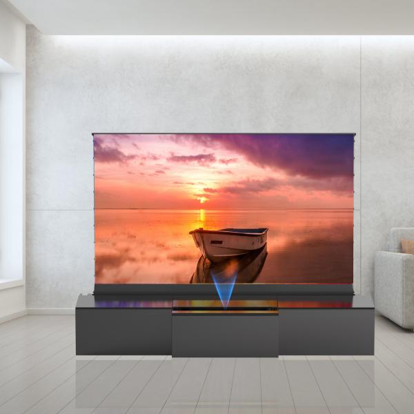 100 120 150 Inch Telescopic TV Cabinet Intelligent Short Throw Projector Cabinet
