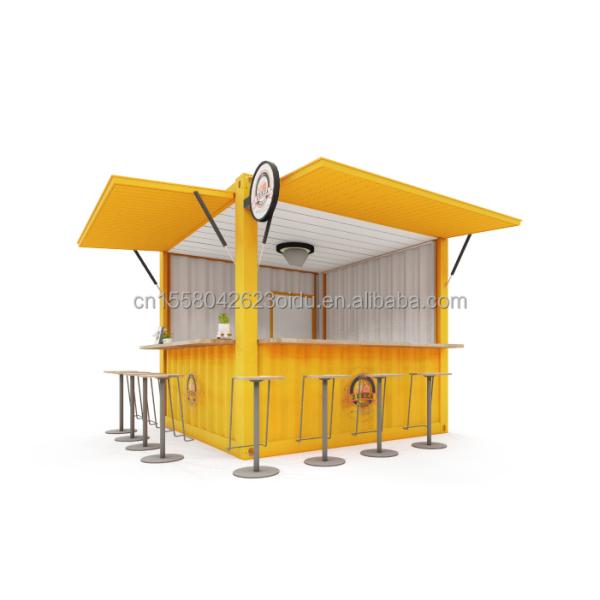 Galvanized Steel Bending 180g 10FT Mini Pop-up Shop Container Coffee Shop/Bar/Fast-food Restaurant/Convenience Store/Kiosk/Booth