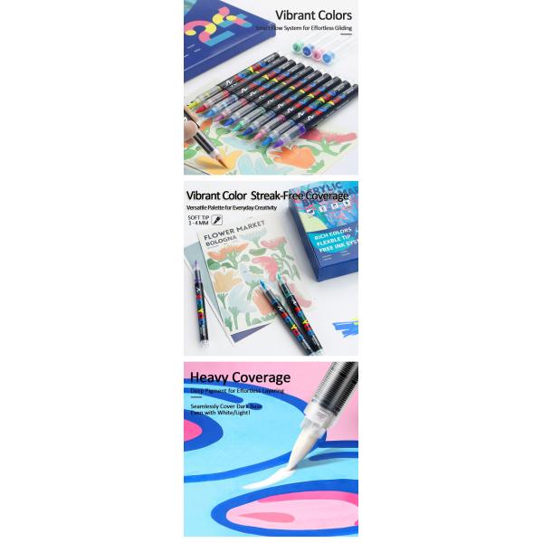 Des stylos de peinture colorés pour étudiants