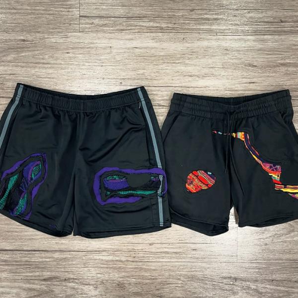 Logotipo personalizado Calidad de ropa callejera de peso pesado algodón francés parche de angustia vintage sol desvanecido lavado ácido francés shorts Terry hombres