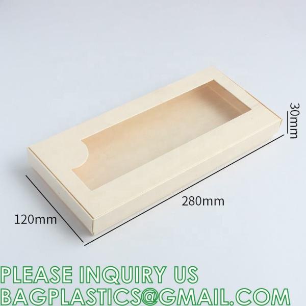 Bakery Boxes, Craft Paper Box, Disposable Paper Food Packaging Take Away Window Fruit Sushi Salad Paper Boxes With Logo