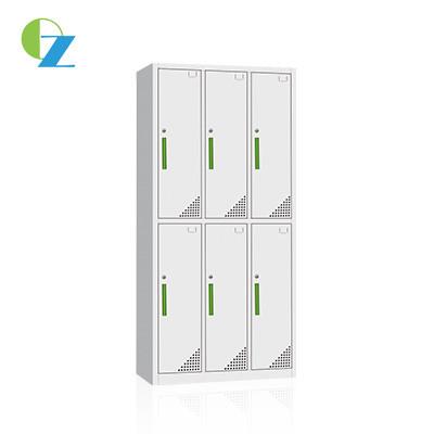 École en acier de garde-robe de 6 de porte de l'épaisseur 0.6mm casiers de bureau