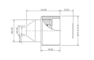 1/3 10mm, Pin hole lens S mount lens CCL1310PMP Megapixel lens