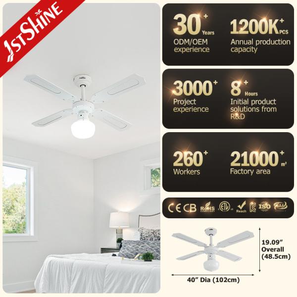AC Moderno Ventilador de Tecto Tradicional Puxa Chain Switch 4 lâminas de MDF