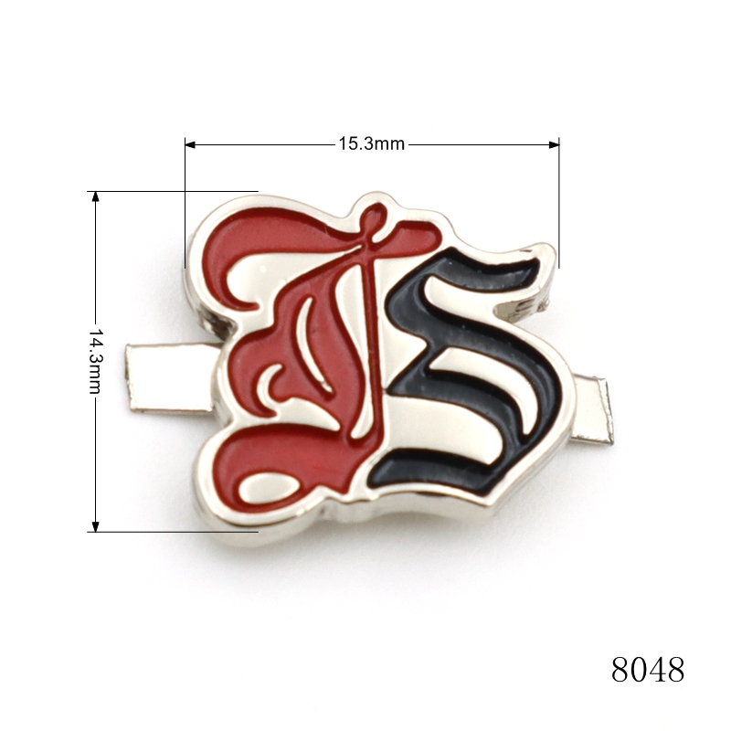 Fashion Design Bag Brand Logo Label Custom Flower Enamel Color Label for Handbag Plate Accessories