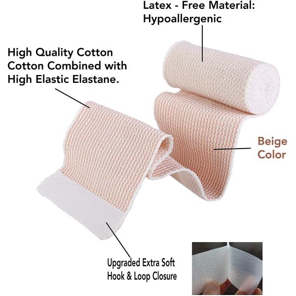 Present first aid  high elastic  trauma bandage  Elastic Bandage, 6 Inch x 13-15 feet Stretched