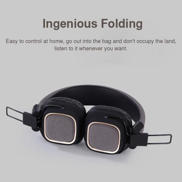 Folding wireless Bluetooth 4.2 headset high-definition mic stereo music headset for iphone, xiaomi PK Marshall major