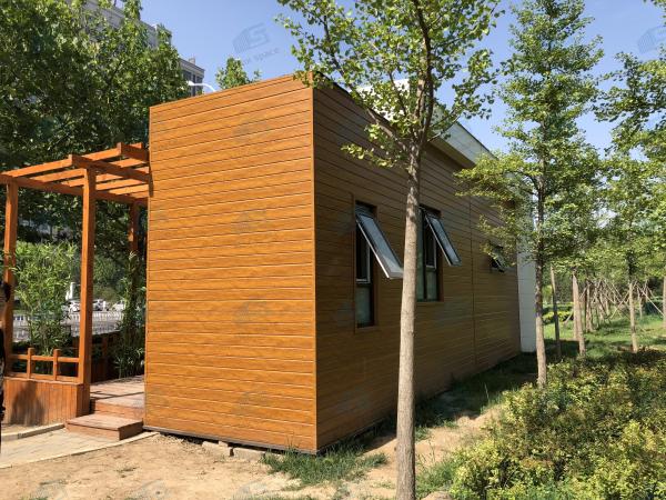 BOX SPACE Pre Made Container Homes With Luxury Decorations Modular Container House With Exterior Wook-Like Cladding