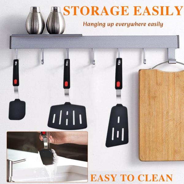 11 шт Силиконовый шпатула Тернер Силиконовый кухонный инвентарь Кухонные приборы набор Кухонный кухонный инструмент Шпатулы для блинчиков яйца рыбы