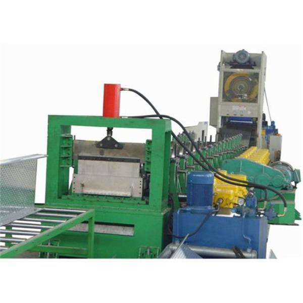 HDG Perforated Cable Tray Cold Forming Machine 1.2-2.0mm Thickness Gear Driven
