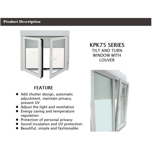 OEM Aluminium Tilt Turn Windows , Aluminium Glass Louvers Window With Crimsafe Mesh