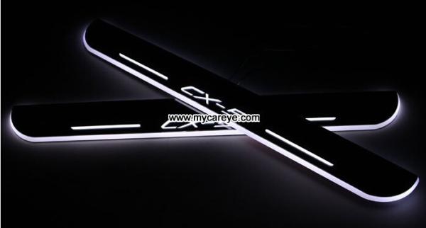 Mazda CX-5 car side step sill door moving scuff plate LED Lights for sale