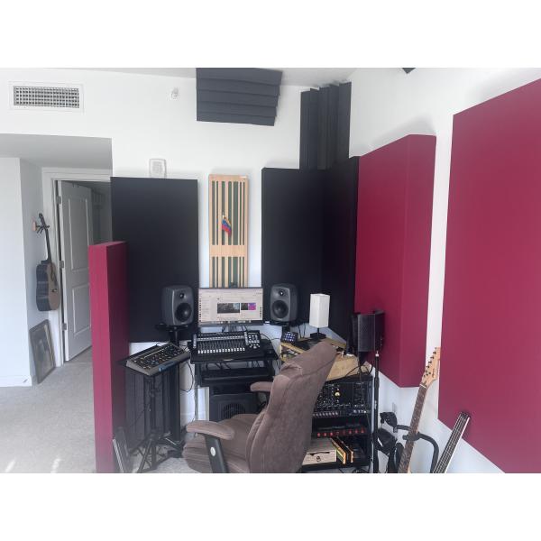 Home Studio 50mm Thick Soundproofing Fabric Wrapped Acoustical Panels Absorbing Board