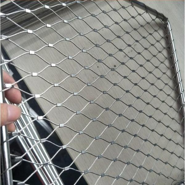 Black Oxidation Stainless Steel Wire Rope Mesh 50x50mm