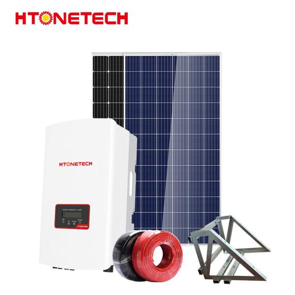 11 Kwp On Grid Solar Power Systems High Transparency Tempered Glass