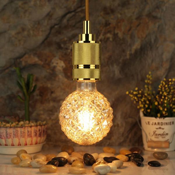 Pineapple G95 Edison Filament Bulbs Amber 8w Led Edison Bulb E27 Dimmable