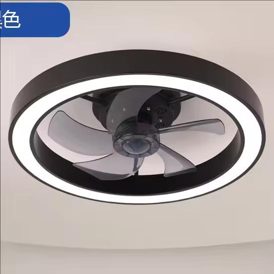 Lumière de ventilateur de 20 pouces de luxe Modèle noir et blanc simple Dimmable 5 lames Ventilateur de plafond