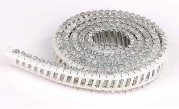 Ногти катушки плоской головки пластиковые Collated, ноготь 3,33 X 90MM хвостовика извива SUS316