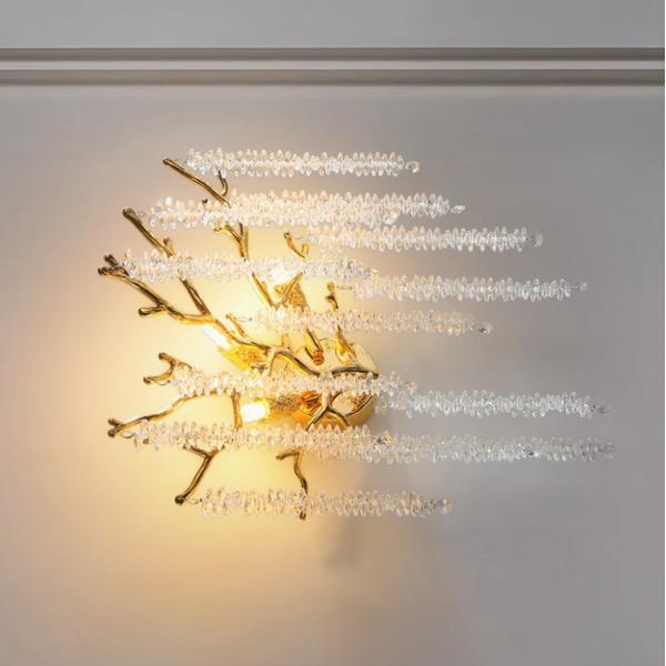 Post-modern light luxury personality villa model room living room dining room bedroom lamp creative tassel branch crystal chandelier