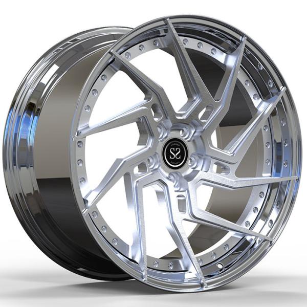 Center Spoke Barrel 2 PC Forged Wheels Brushed Polished For BMW Audi Porsche