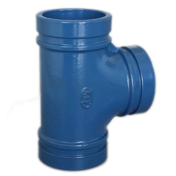 Anti Rust Ductile Iron Pipe Fittings Grooved Plumbing T Joint / Water Pipe T Joint