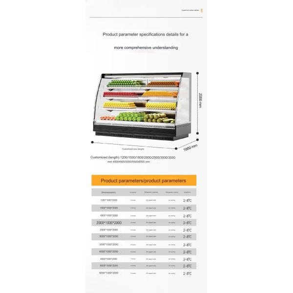 All Copper Tube Refrigeration Material Display Cabinet for Retail Showcase in Bakery