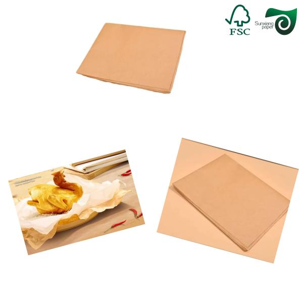 40gsm 60gsm Papel Blanco Resistente a la Grasa para Envolver Alimentos con Impresión Superior FSC