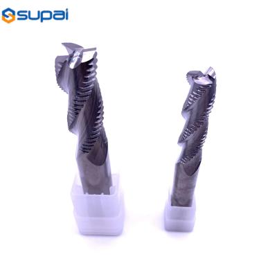 Durable Cnc Lathe Machine 4 Flutes Super Coating Carbide Roughing End Mil For Cooper Aluminum Plastic Nylon