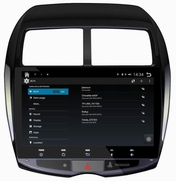 Ouchuangbo android 4.4 dvd multimedia auto radio for Mitsubishi ASX 2013-2015 support SWC 3G wifi BT