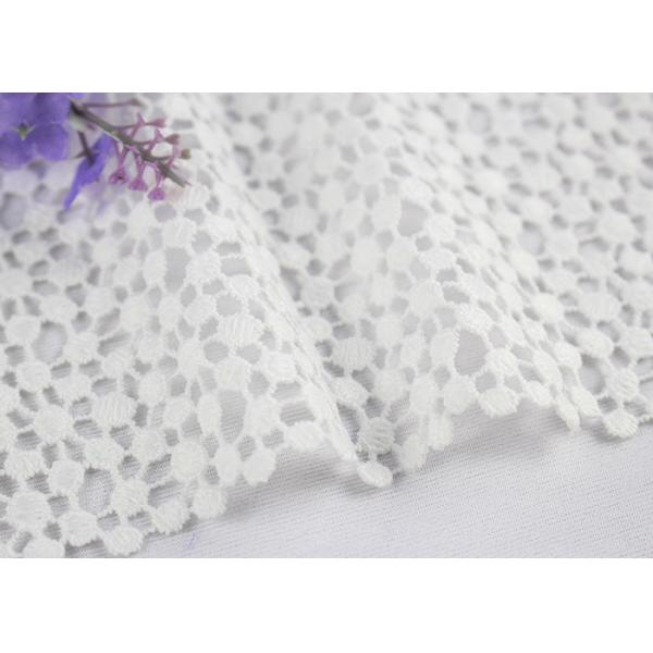 Ткань шнурка молока Силк расстворимая в воде для Бридал дизайнов шнурка круга платьев