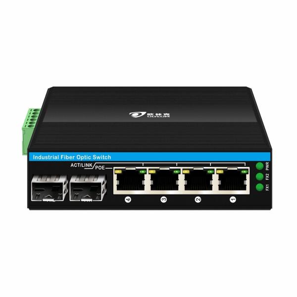 6 Port Gigiabit unmanaged Ethernet Switch  Din rail network switch  DC12V/24V Input