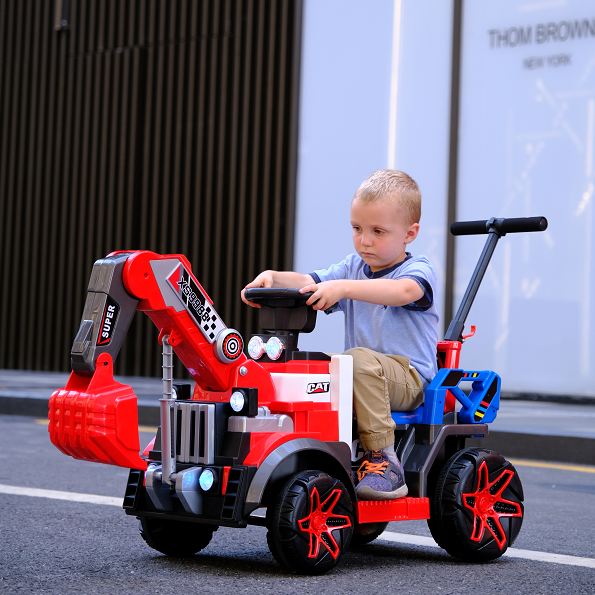 G.W. N.W 15KG/12KG LED Colorful Headlights 6v All-electric Construction Truck Car for Kids