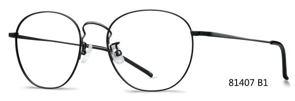 Women Men Metal Eyeglasses Frames For Round Lens 81407 B1 / B2
