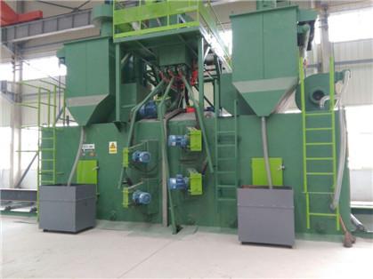 Steel Profile Continuous Feed Track Conveyor Shot Blasting Machine 4.5m/Min
