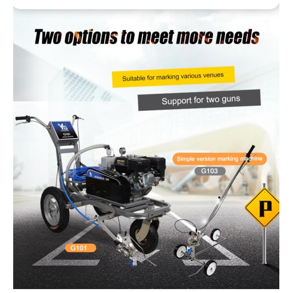 Hand Push Cold Paint Road Marking Machine 5 L/min Airless Spray Painting Machine