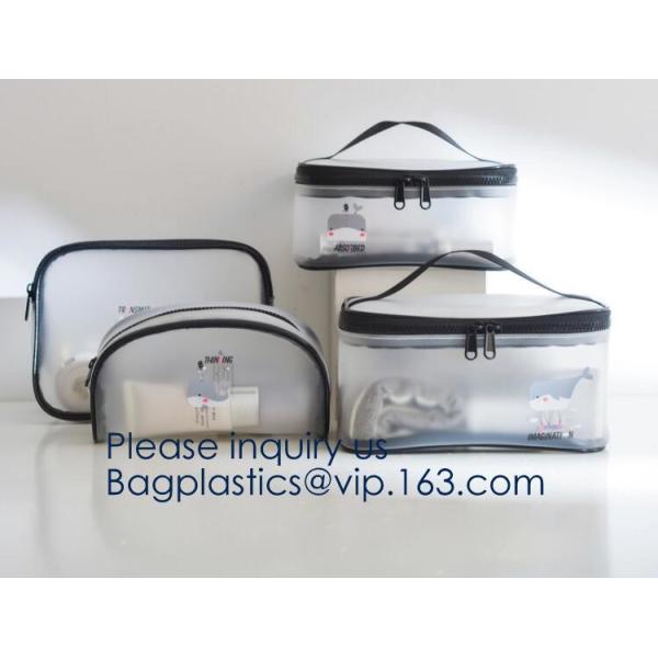 Small Clear PVC Waterproof Bag with Zipper Closure, Mini Portable Transparent Plastic Organizer Pouch for Cosmetic, Make