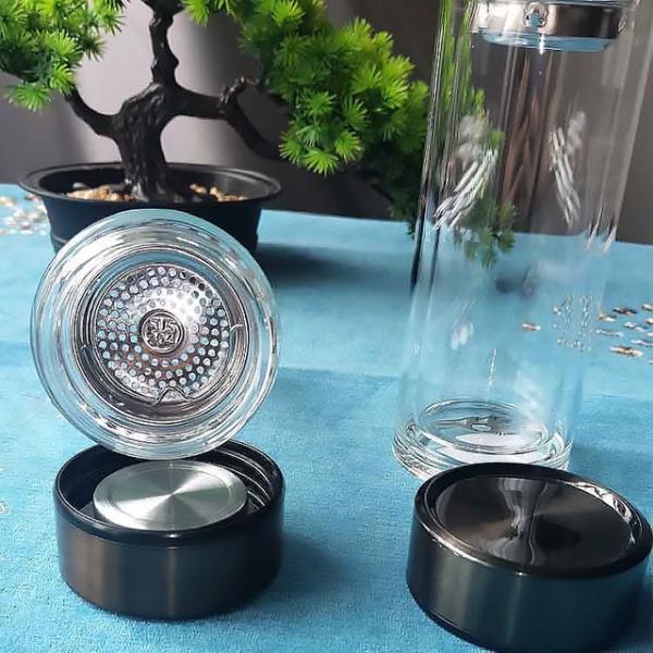 Double Layer Thickened Heat Proof Glass Cup for Tea Making Separation HBL-W-300-108-A