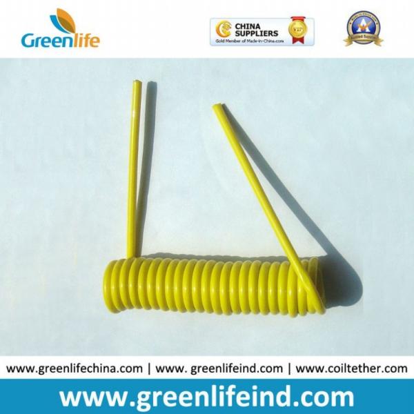 Plastic White Cord Core Orange PU Coating Fashion Short Spiral Cables