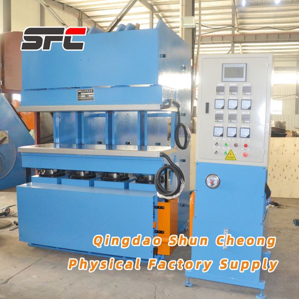 Jaw Type Vulcanizing Press with PLC Control 11.20mn Total Pressure and 600X6200mm Plate Size for Rubber Track Hot Molding