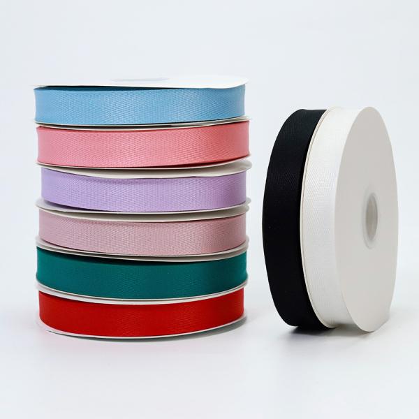2.5cm Regradable Ribbon Gift Packing Tencel Ribbon Herringbone Ribbon