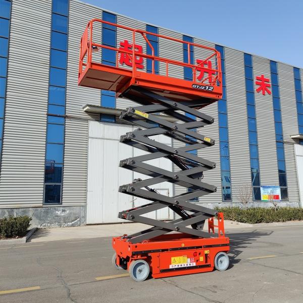 Mobile Electric Self Propelled Scissors Lift Platform OEM Raise 7 ~ 16m